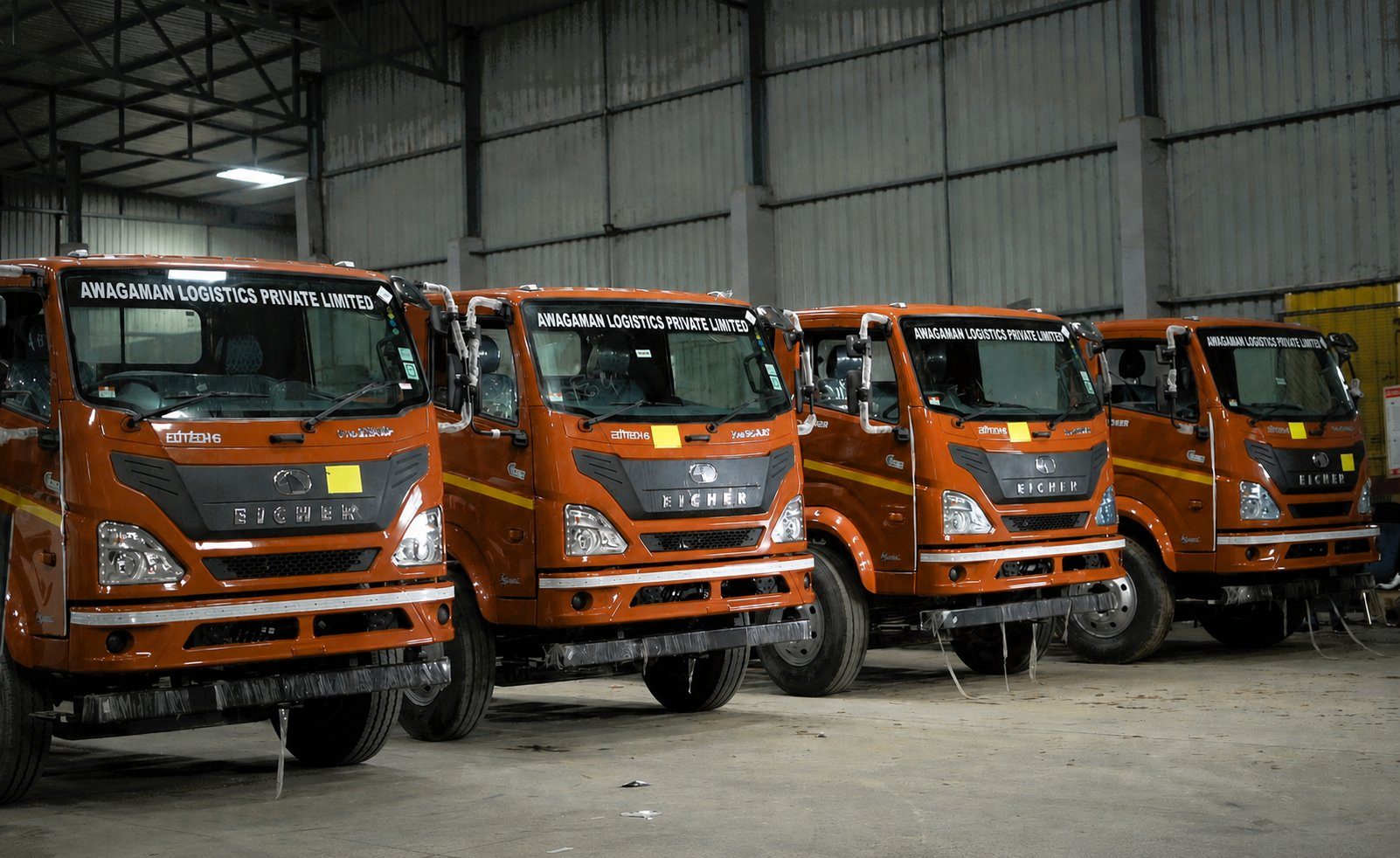 Awagaman Logistics FTL fleet of Eicher trucks